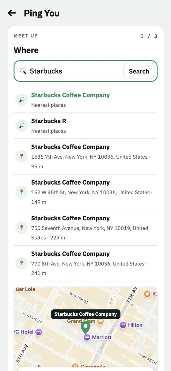 Choosing a meeting place